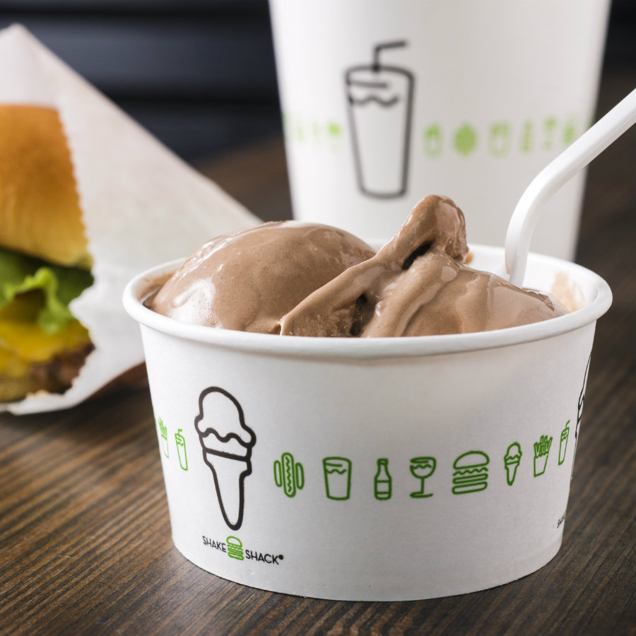 Choc Custard With Burger Square