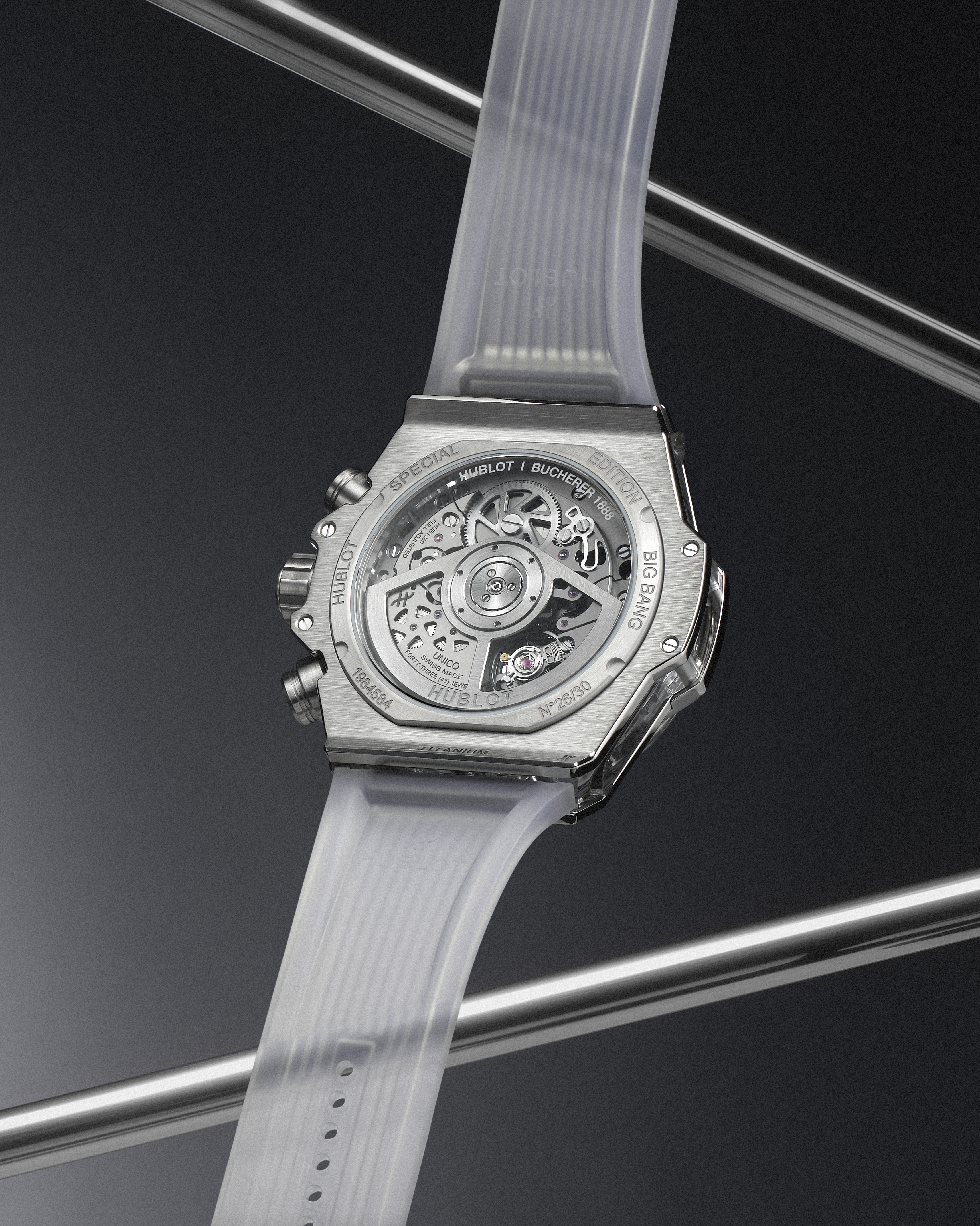 Aa EXCLUSIVES HUBLOT Image 2 White Watch BACK STANGEN COMP Send 2 230619