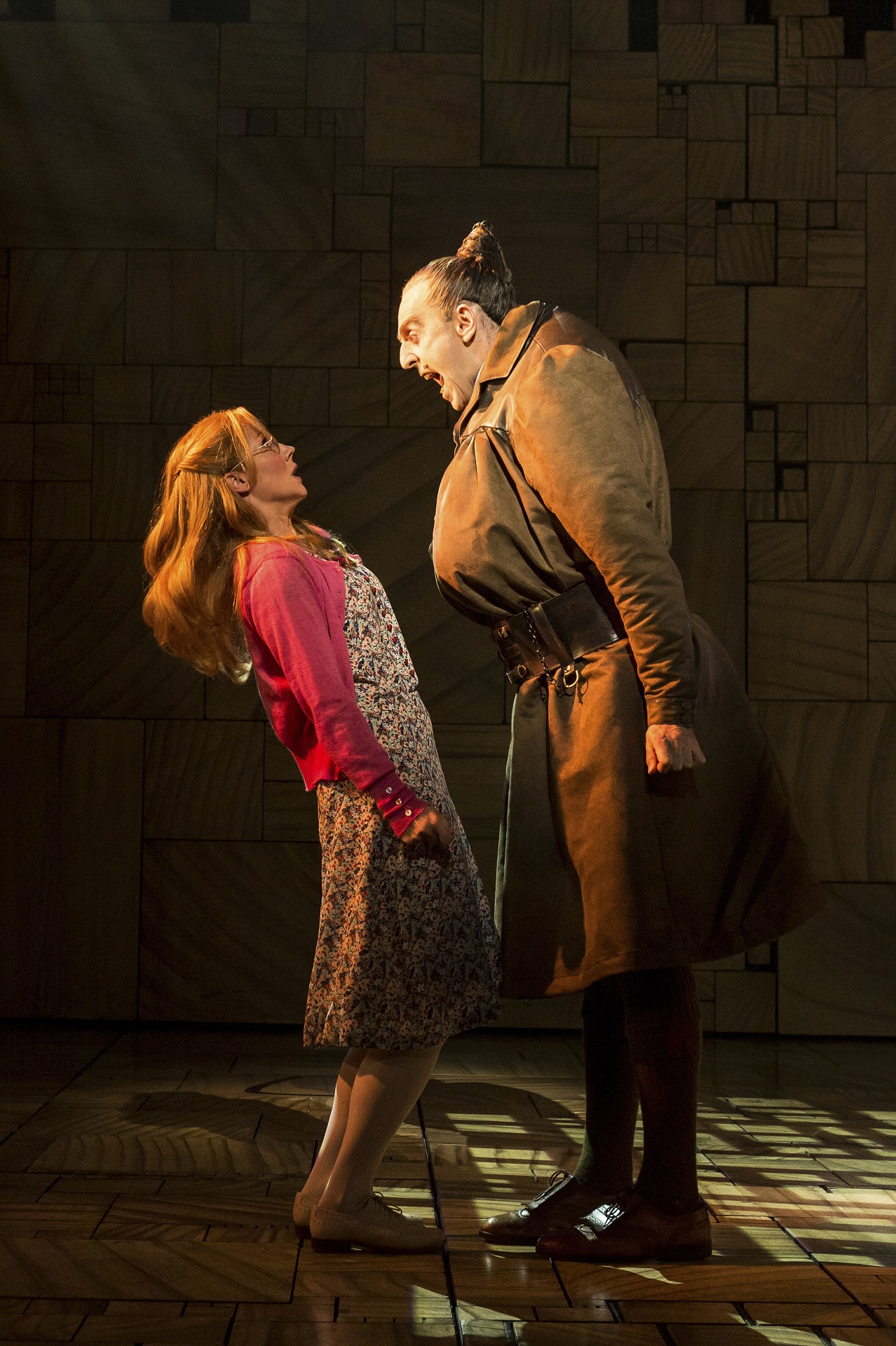 Matilda The Musical. 8 Royal Shakespeare Company Production Of Matilda The Musical Miria Parvin (Miss Honey) And Craige Els (Miss Trunchbull) Credit Manuel Harlan